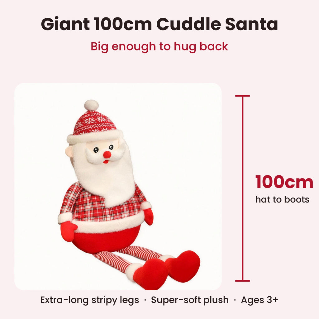Cuddle Santa size guide - 100cm hat to boots